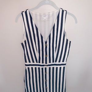 Jcrew striped dress with pockets!